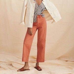 MADEWELL Slim Emmett Wide-Leg Crop Pants